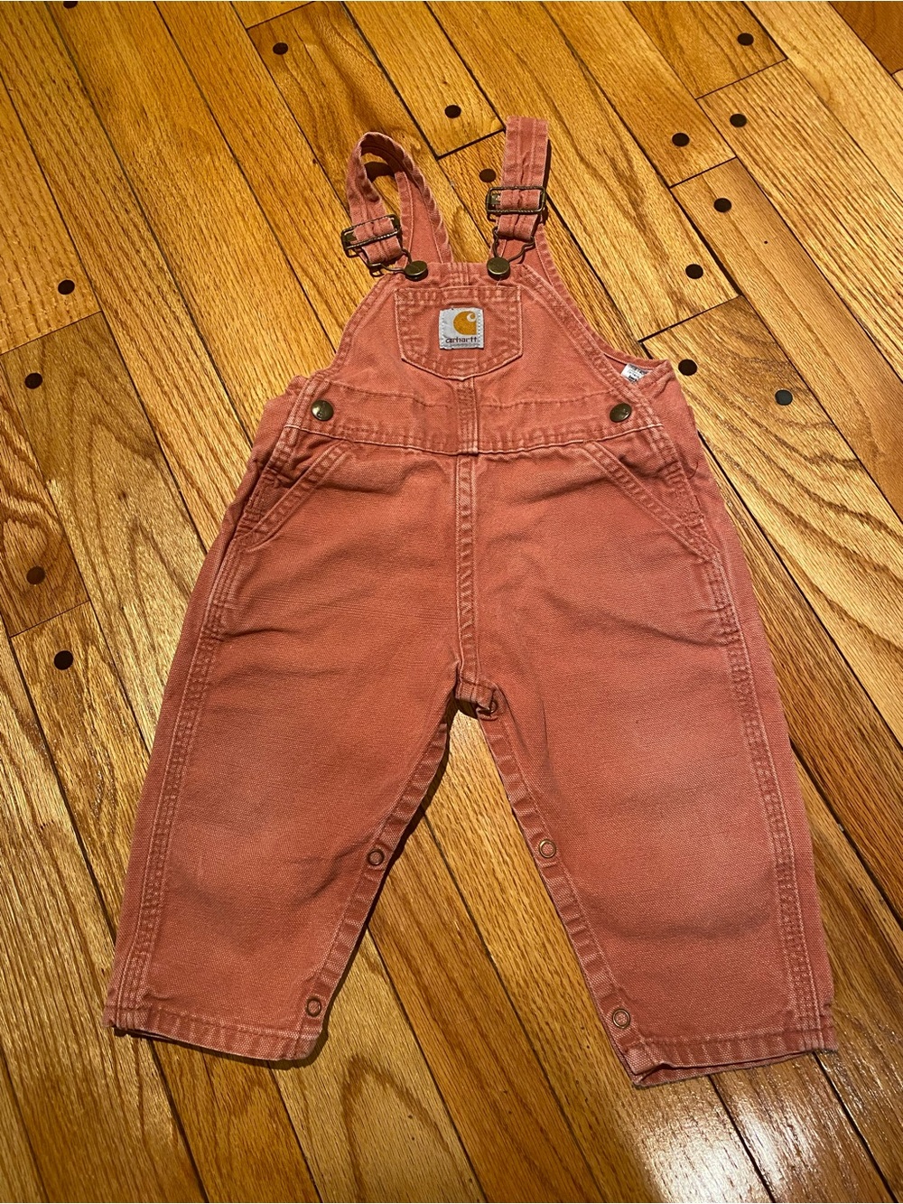 Carhartt Kids Rust Orange Overalls - Durable Toddler Bottoms